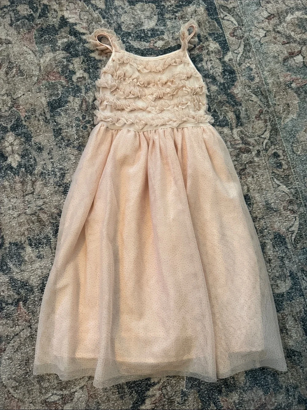 H&M Pale Pink Ruffle Tulle Party Dress
